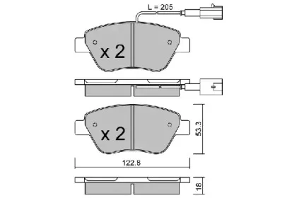 Комплект тормозных колодок, дисковый тормоз AISIN купить